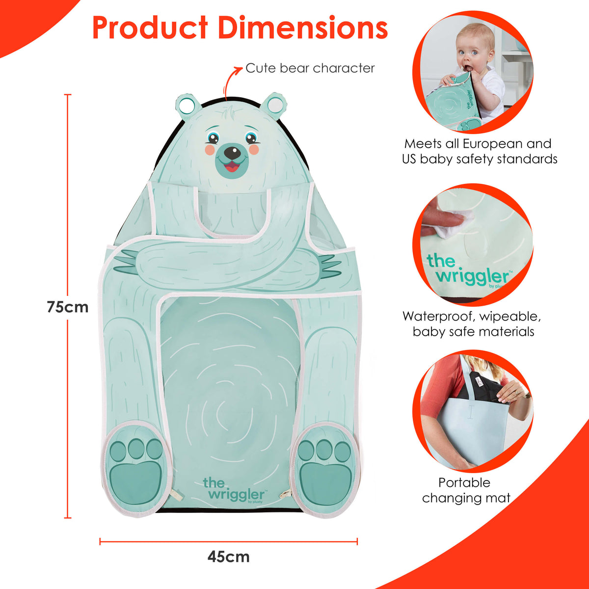 The Wriggler™ - Anti-Roll Changing Mat